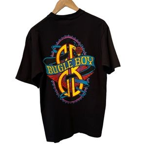 Vintage Early 90’s Bugle Boy Be positive graphic T Shirt Medium Single Stitch